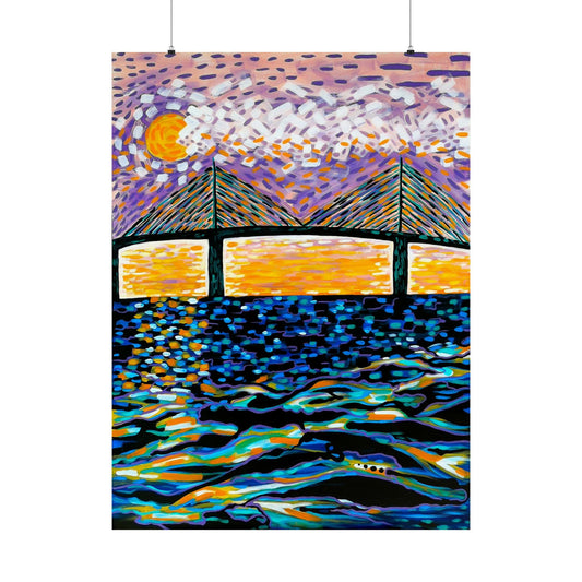 Sunshine Skyway Matte Poster Print