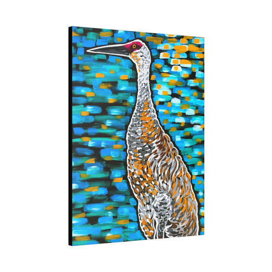 Sandhill Crane Striking AoB Premium 1.5'' Gallery Canvas